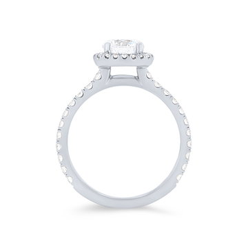 Michael M. Europa Petite Round Halo Engagement Setting In White Gold 18K