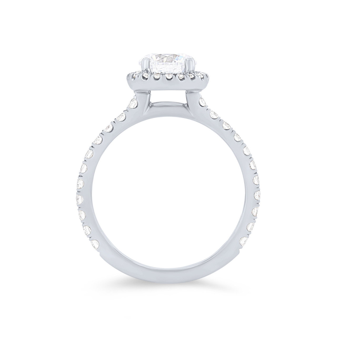 Michael M. Europa Petite Round Halo Engagement Setting 2