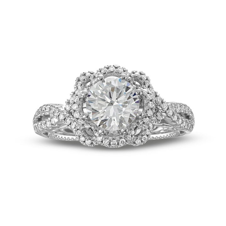 White Gold 18K Verragio Insignia Floral Halo Engagement Setting