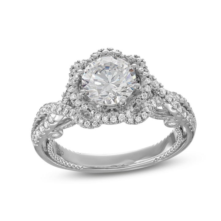 White Gold 18K Verragio Insignia Floral Halo Engagement Setting