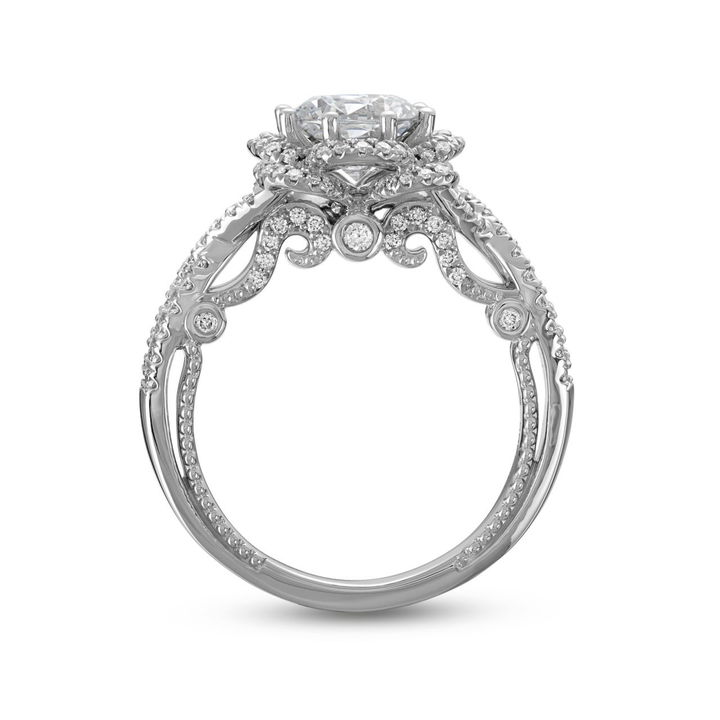 White Gold 18K Verragio Insignia Floral Halo Engagement Setting