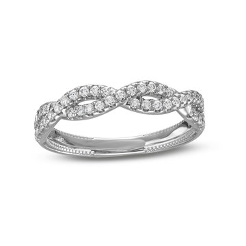 Verragio Renaissance Twist Wedding Band In White Gold 14K