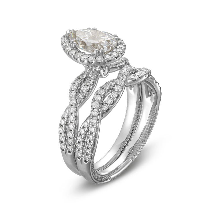 White Gold 14K Verragio Renaissance Twist Wedding Band