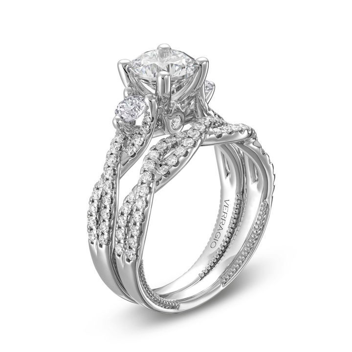 White Gold 14K Verragio Renaissance Twist Wedding Band