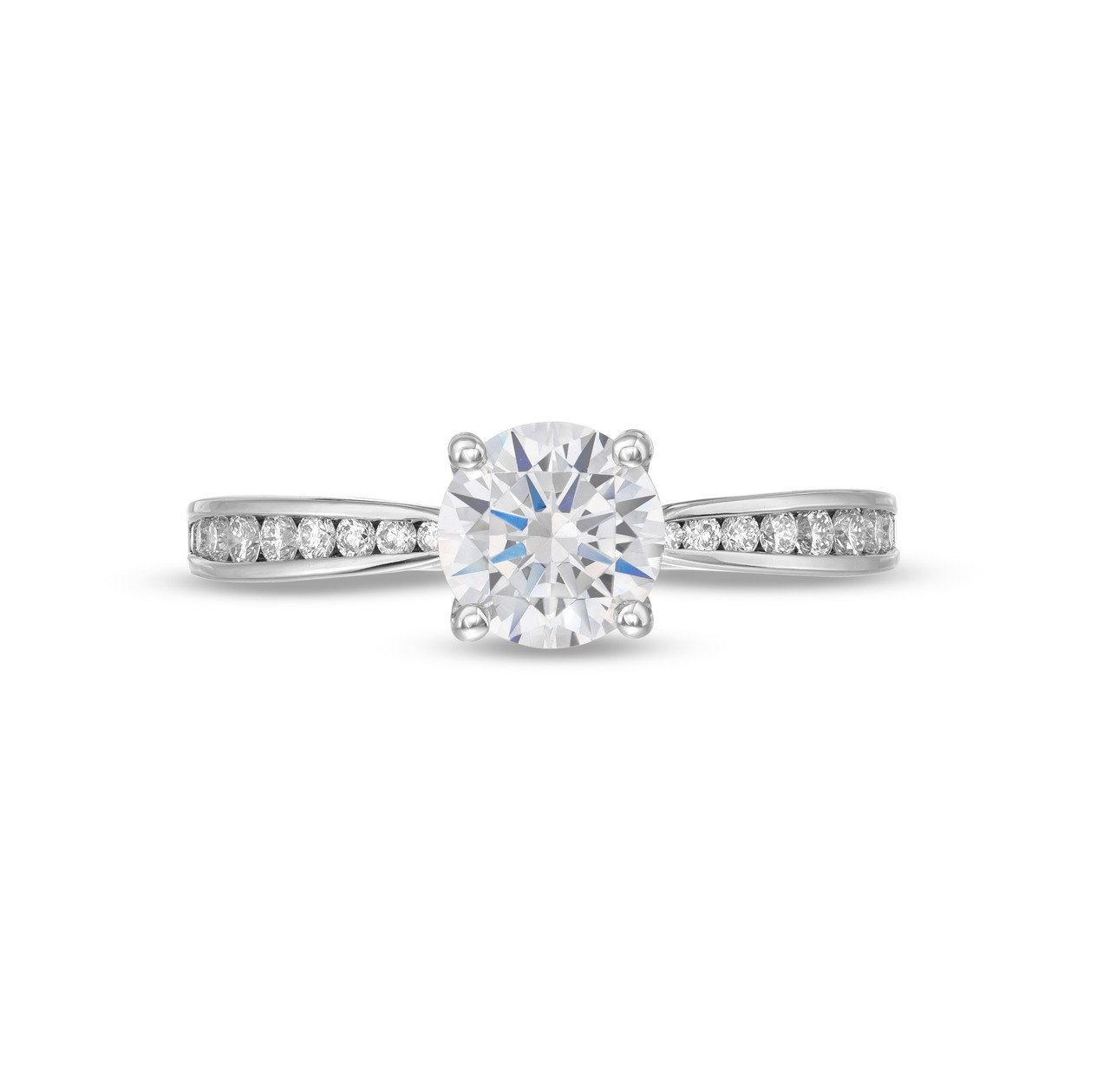 Channel Diamond Tapered Engagement Setting by Adorette