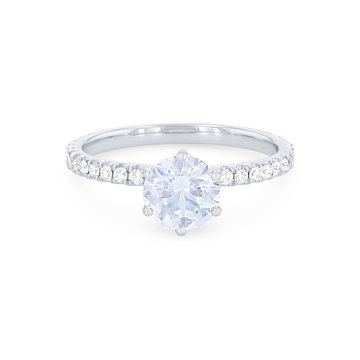 Michael M. Crown Six Prong Engagement Setting In White Gold 18K