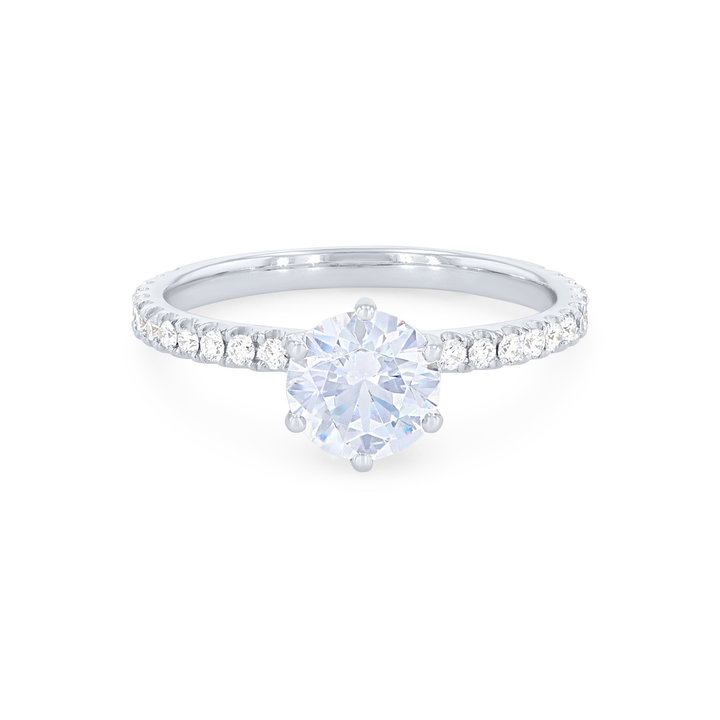 Michael M. Crown Six Prong Engagement Setting In White Gold 18K
