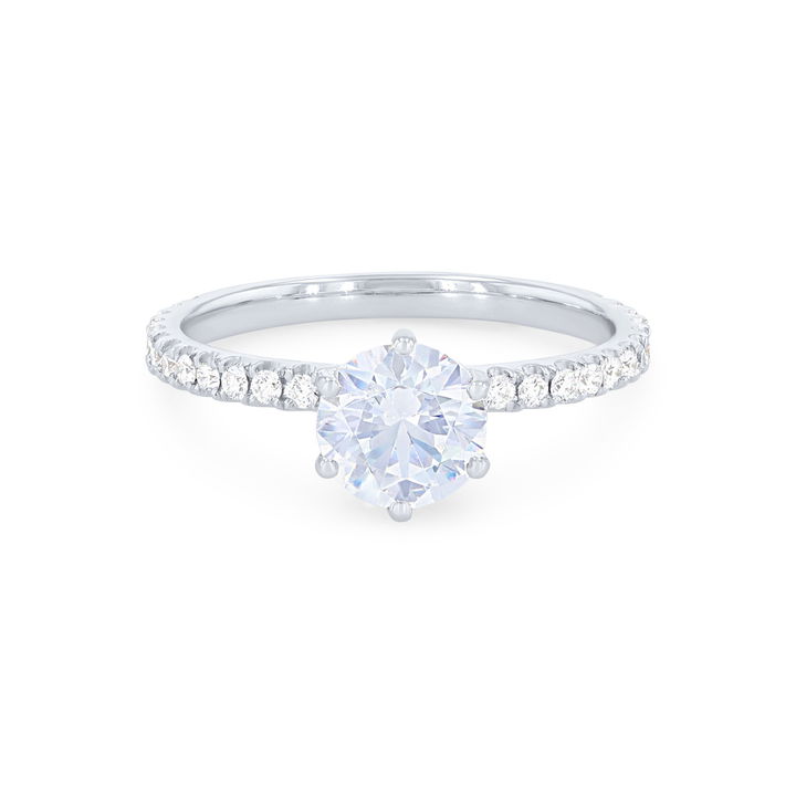 White Gold 18K Michael M. Crown Six Prong Engagement Setting