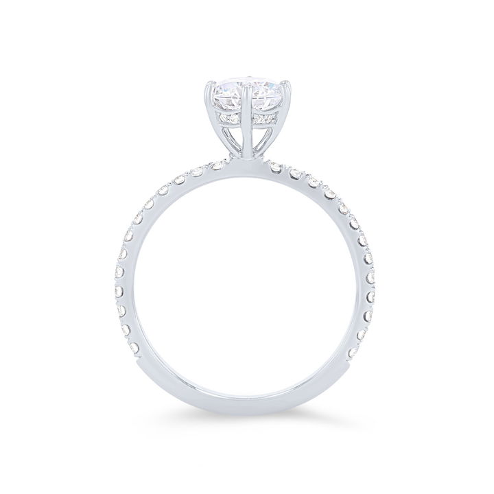 White Gold 18K Michael M. Crown Six Prong Engagement Setting