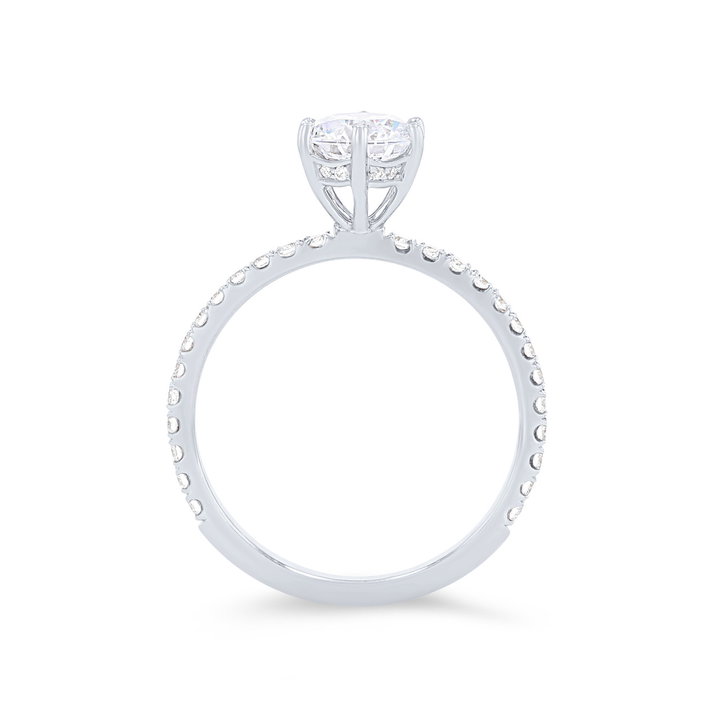 Michael M. Crown Six Prong Engagement Setting In White Gold 18K