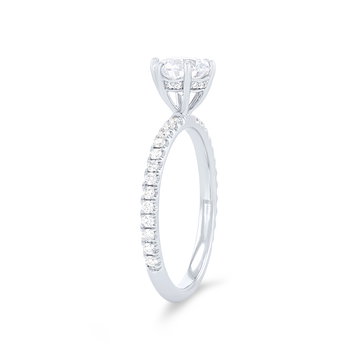 Michael M. Crown Six Prong Engagement Setting In White Gold 18K