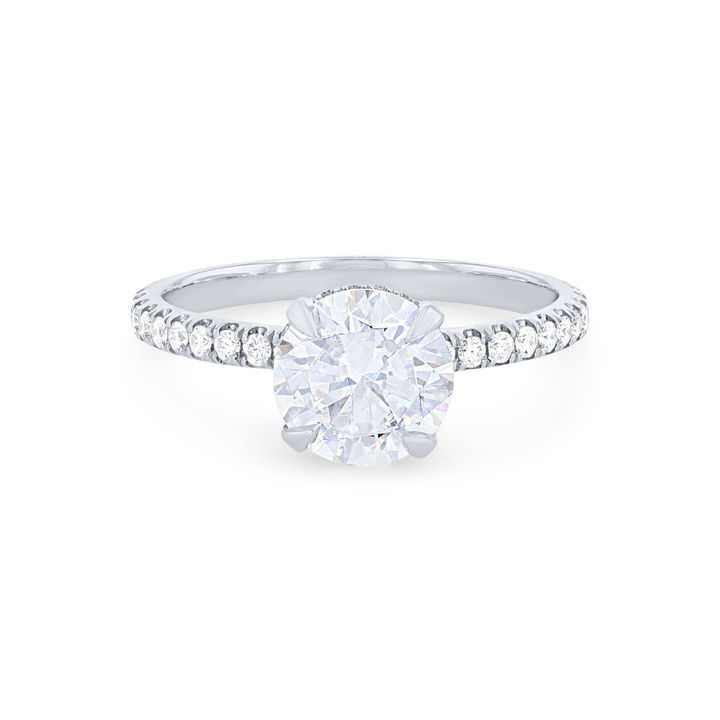 White Gold 18K Michael M. Crown Double Hidden Halo Engagement Setting
