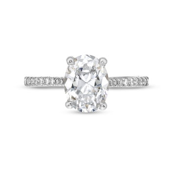 Simply Tacori Oval Cathedral Engagement Setting In Platinum