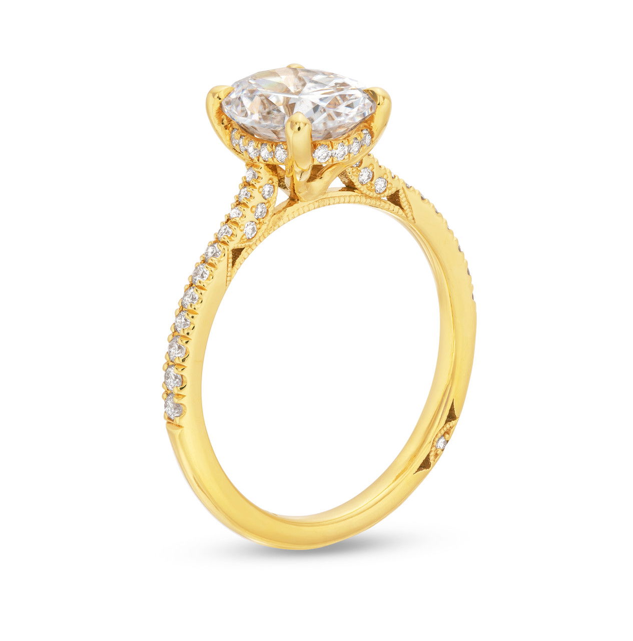 Simply Tacori Oval Cathedral Engagement Setting