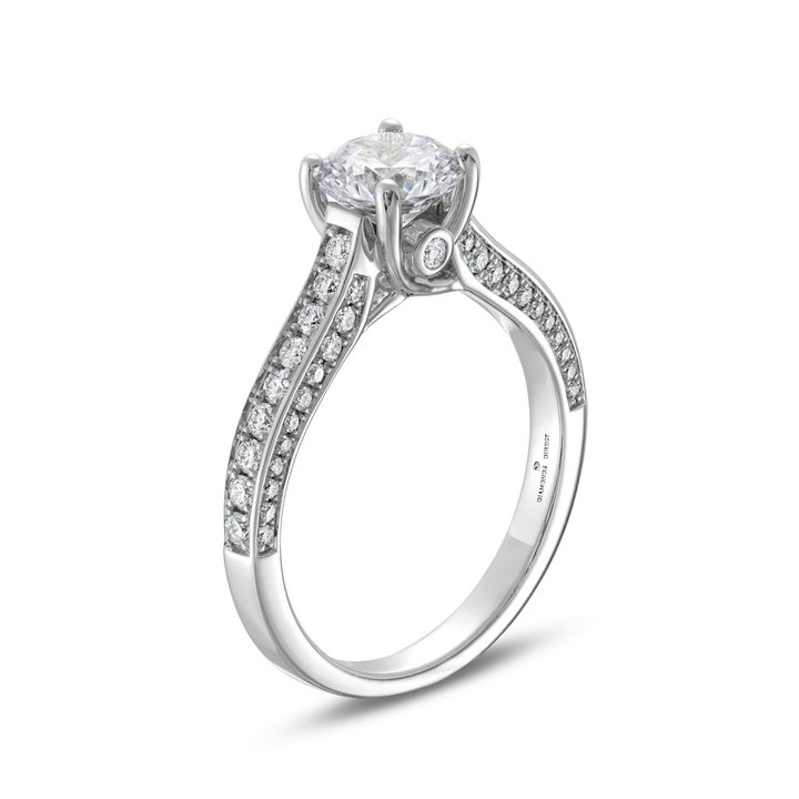 Beadset Three Sided Engagement Setting by Adorette In White Gold 14K