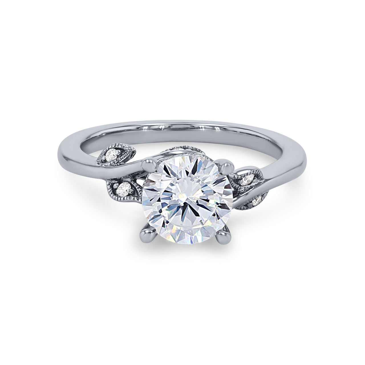 Artcarved Floral Vine Milgrain Engagement Setting 0