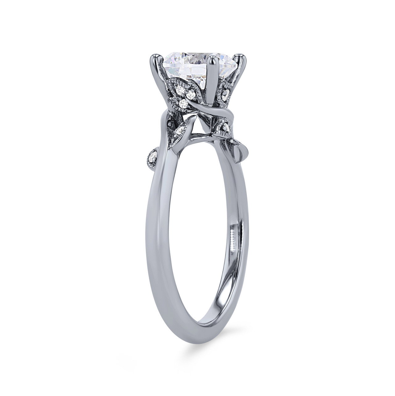 Artcarved Floral Vine Milgrain Engagement Setting 1