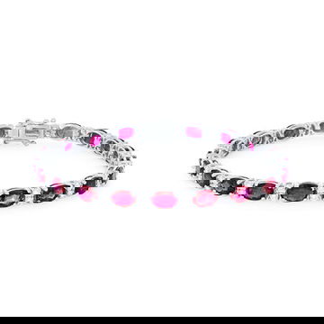 Alternating Ruby and Diamond Bracelet 0