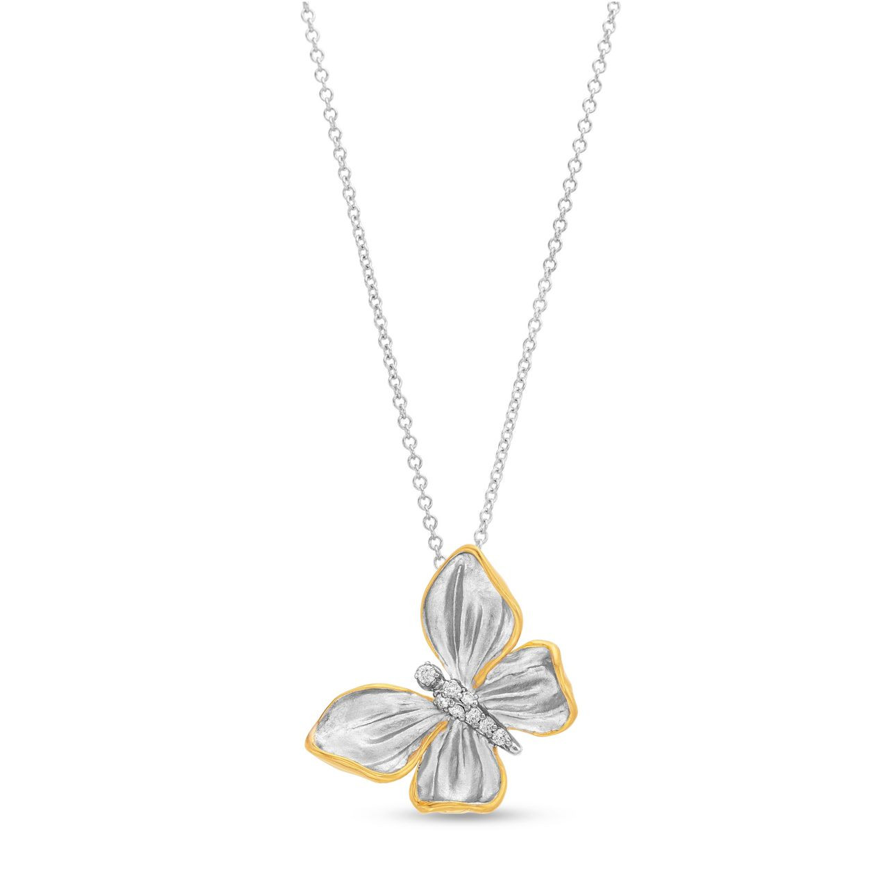 Simon G. Monarch Butterfly Diamond Pendant