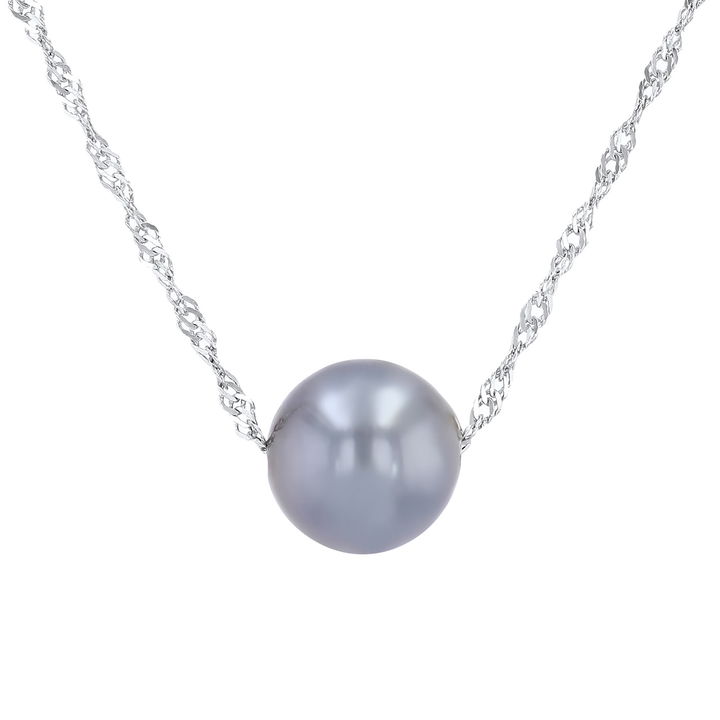 Tahitian Pearl Floating Pendant In White Gold 14K