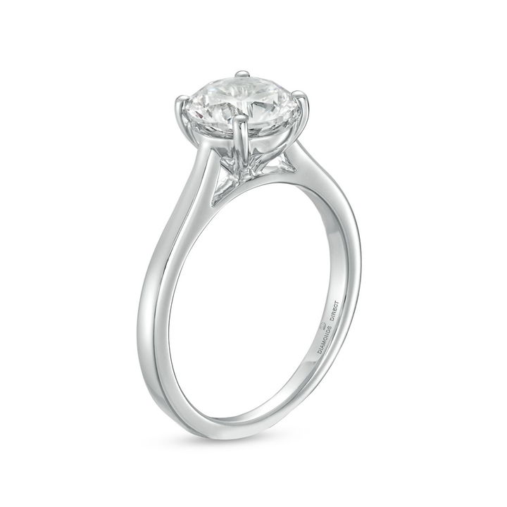 Solitaire 2.2mm Cathedral Tapered Engagement Setting by Diamonds Direct ...