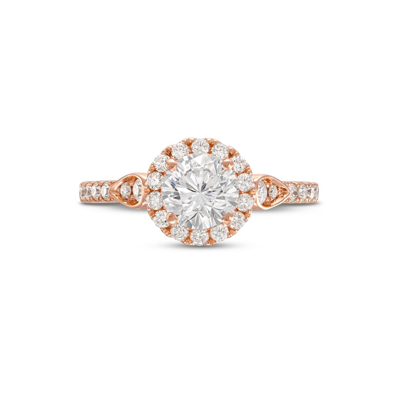 Floral Halo Engagement Setting by Adorette