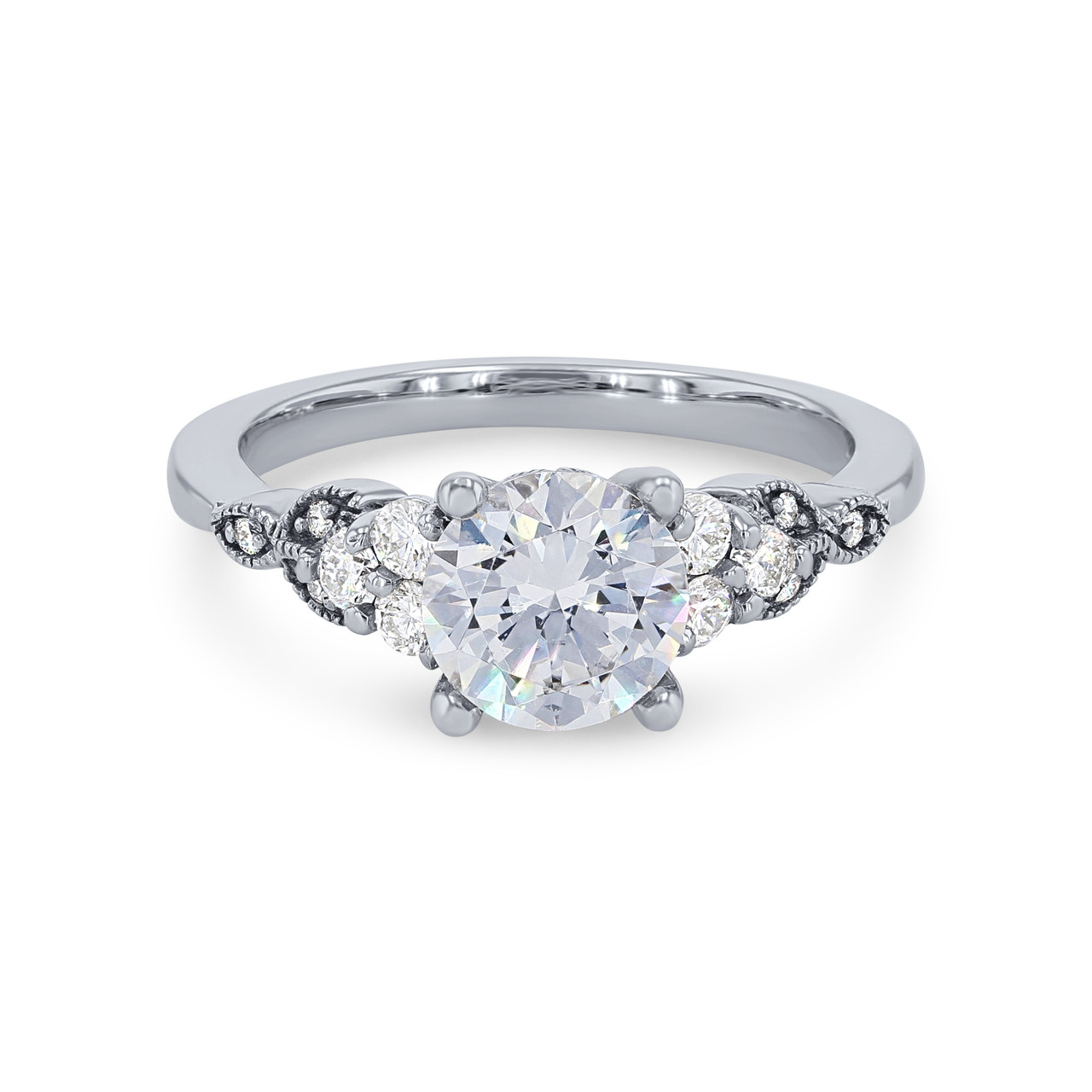 Artcarved Floral Diamond Cluster Engagement Setting 0