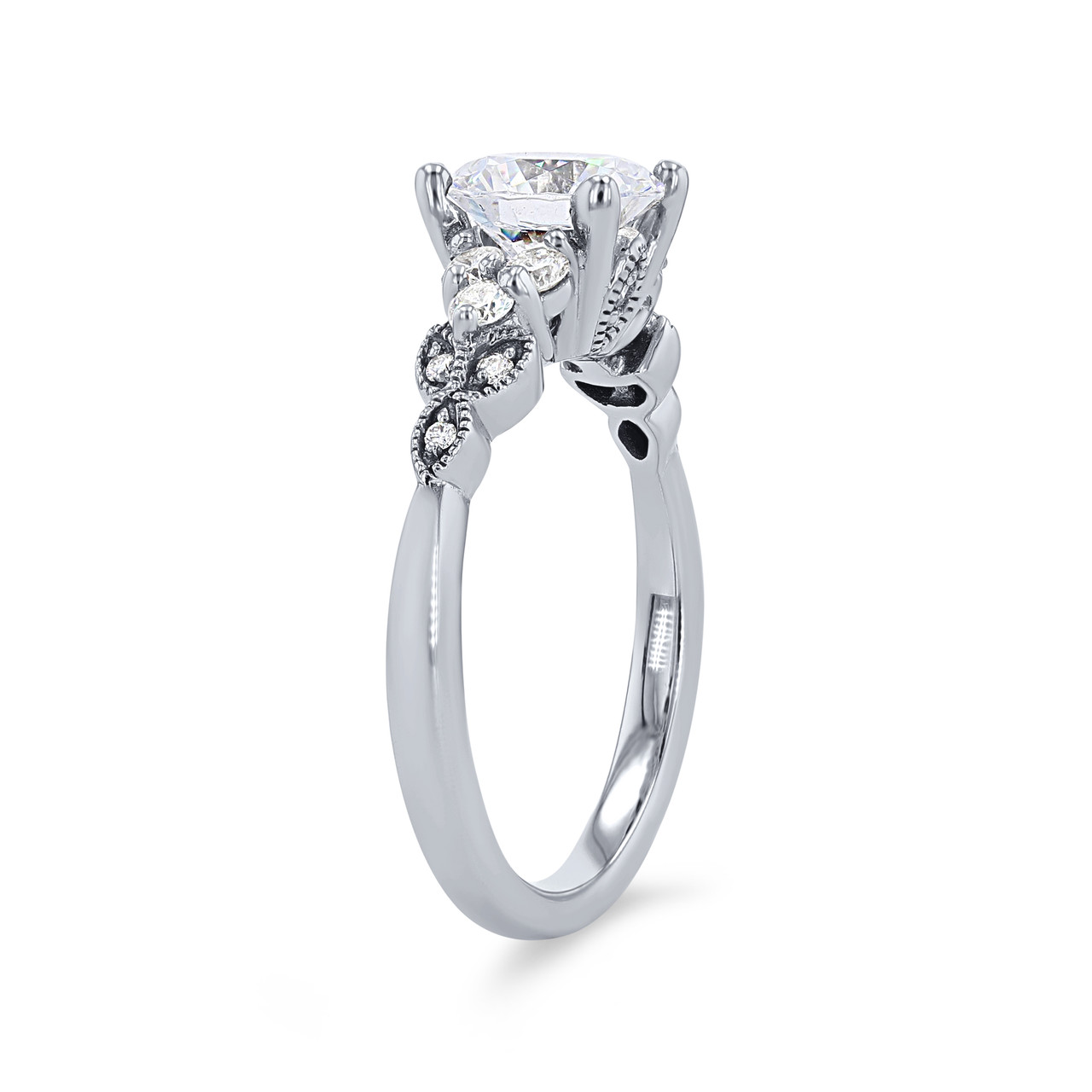 Artcarved Floral Diamond Cluster Engagement Setting 1