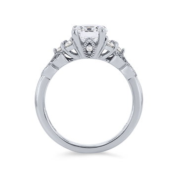 Artcarved Floral Diamond Cluster Engagement Setting In Platinum