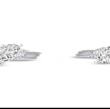 Three Stone Round Diamond Lattice Engagement Setting by Diamonds Direct Designs
