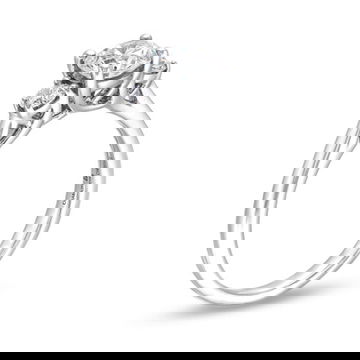 Three Stone Round Diamond Lattice Engagement Setting by Diamonds Direct Designs