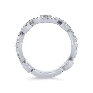 Artcarved Floral Vine Wedding Band In Platinum