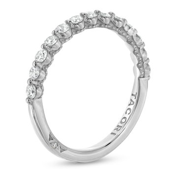 Tacori Petite Crescent Sculpted Halfway Wedding Band In Platinum