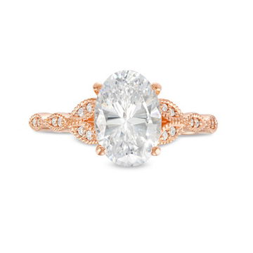 Floral Diamond Milgrain Engagement Setting by Diamonds Direct Designs 0