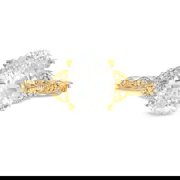 Floral Diamond Milgrain Engagement Setting by Diamonds Direct Designs 1