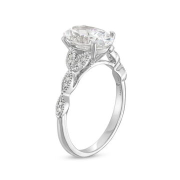 Floral Diamond Milgrain Engagement Setting by Diamonds Direct Designs 6