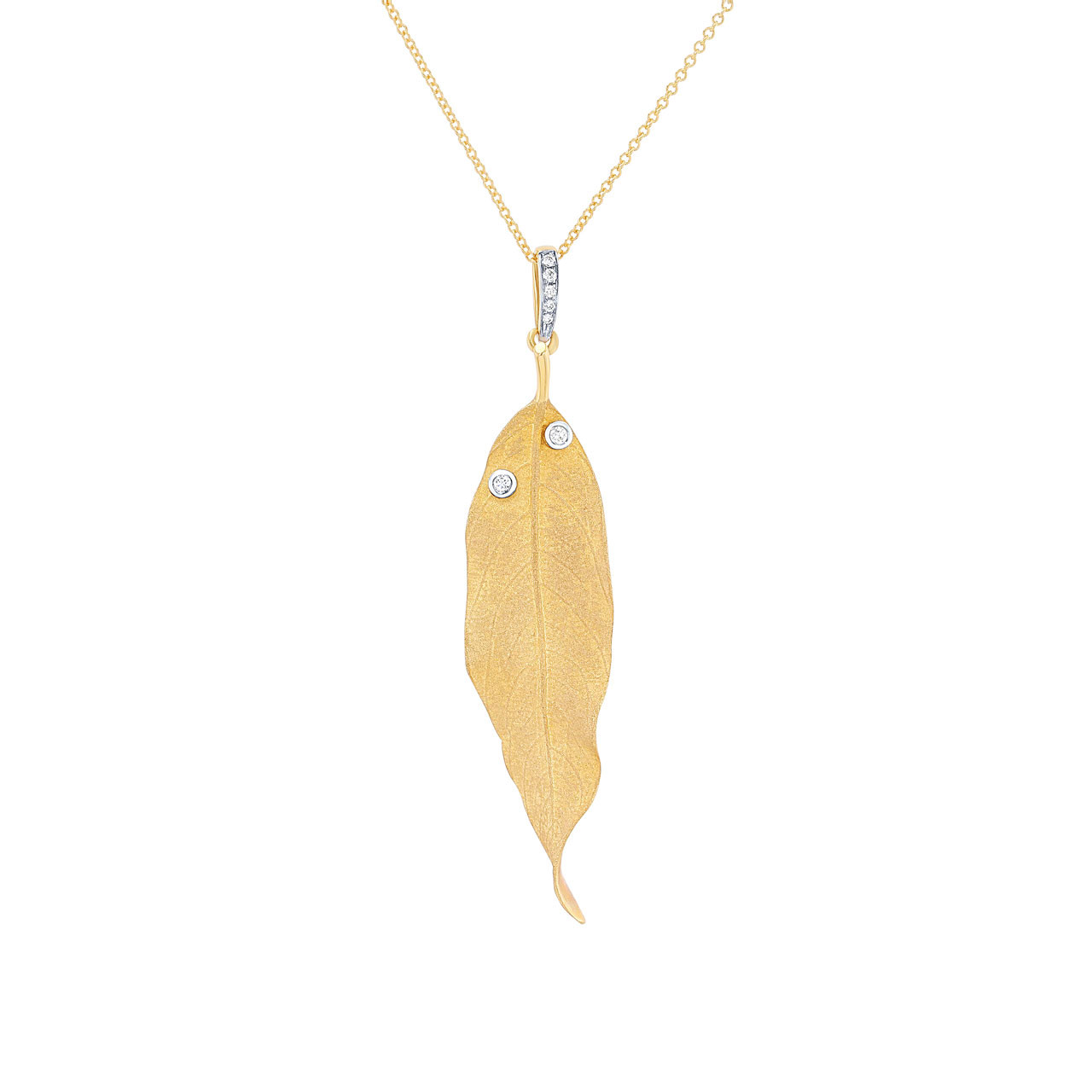 Simon G. Fallen Leaves Dew Diamond Pendant 0