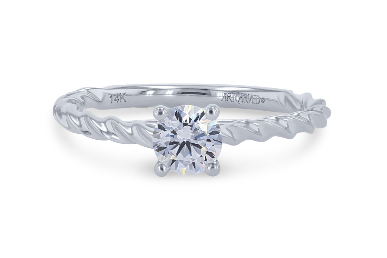 Artcarved Petite Rope Solitaire Engagement Setting