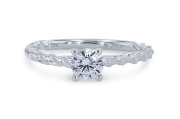 Artcarved Petite Rope Solitaire Engagement Setting 0