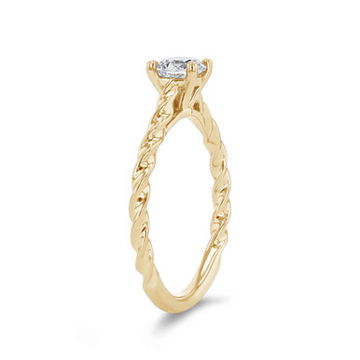 Artcarved Petite Rope Solitaire Engagement Setting 5