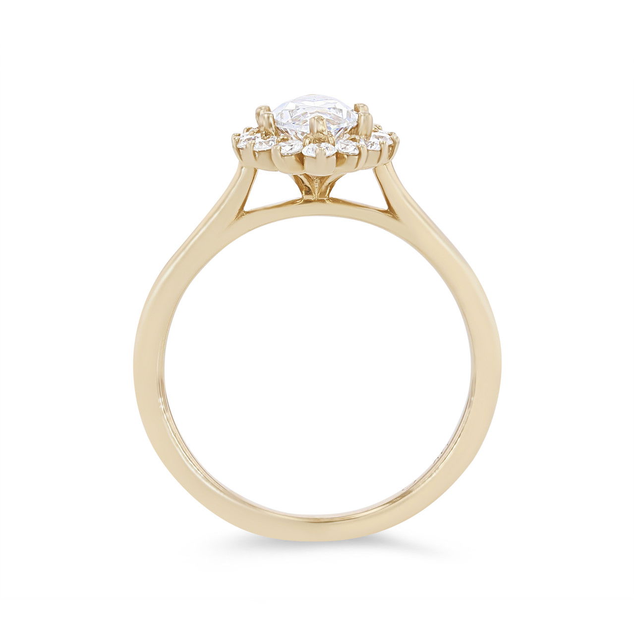 Marquise Halo Solitaire Engagement Setting