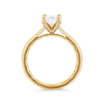 A. Jaffe Cathedral Diamond Prong Engagement Setting In Yellow Gold 14K