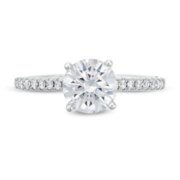 Simon G. Hidden Round Halo Engagement Setting In White Gold 18K