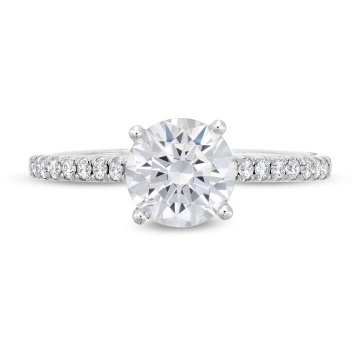 Simon G. Hidden Round Halo Engagement Setting In White Gold 18K