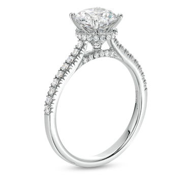 Simon G. Hidden Round Halo Engagement Setting In White Gold 18K
