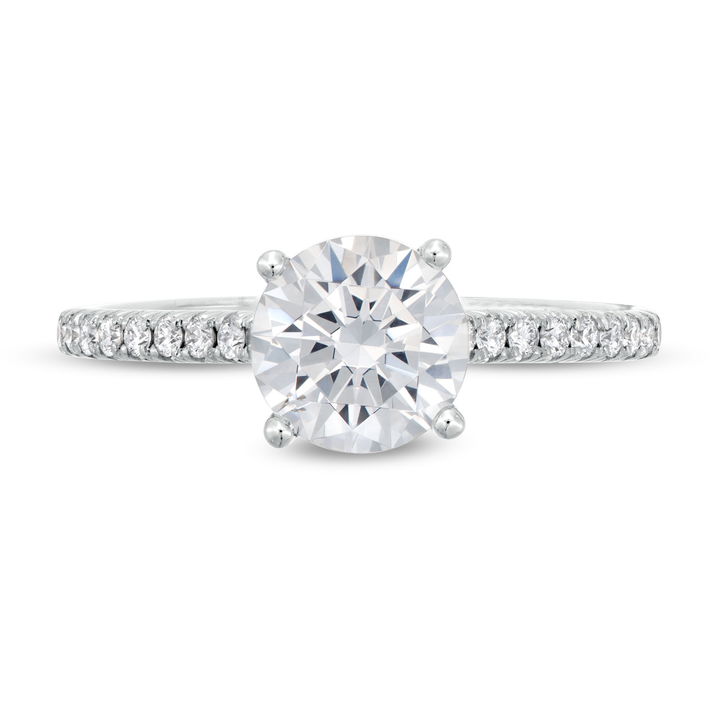 Platinum Simon G. Hidden Round Halo Engagement Setting