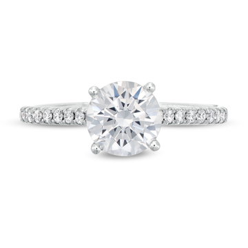 Simon G. Hidden Round Halo Engagement Setting In White Gold 18K