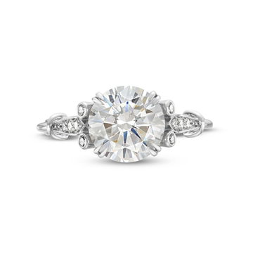 Art Deco Cathedral Engagement Setting by C. Gonshor In White Gold 14K