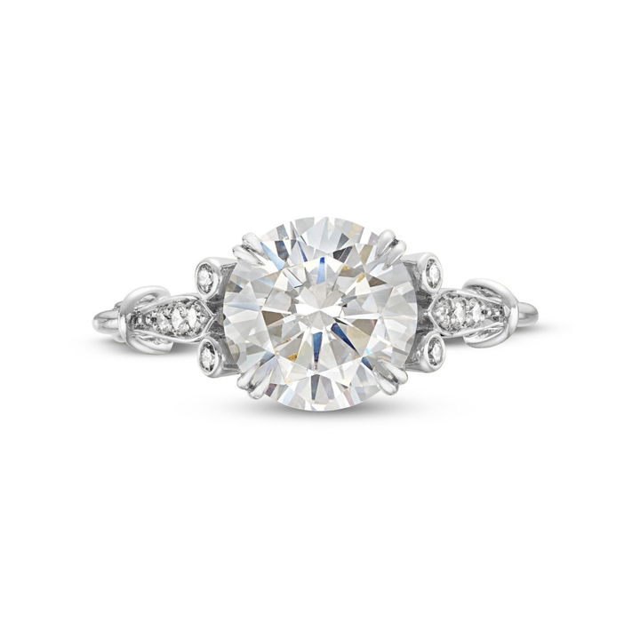 Art Deco Cathedral Engagement Setting by C. Gonshor In White Gold 14K