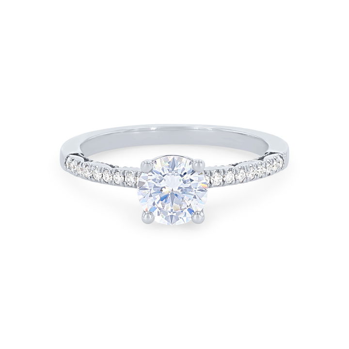 White Gold 14K Tacori Coastal Crescent Engagement Setting